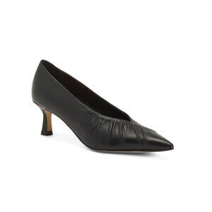 NAPOLEONI Black Made In Italy Leather Pinched Heels
